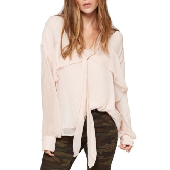 Sanctuary Tops - Sanctuary Lily Blouse Tie-Neck Ruffled Blouse